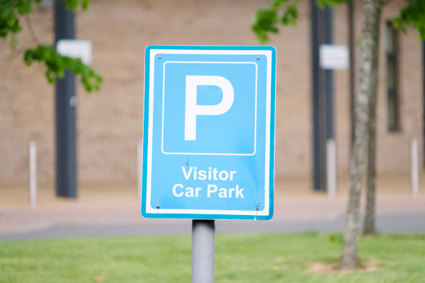 istock Visitor car park sign at school and college grounds 1151794657