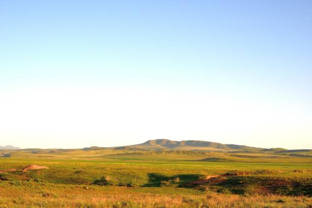 istock Rural area dawn landscape of fields and mountains 1151795693