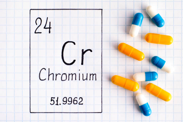 Handwriting chemical element Chromium Cr with some pills. Handwriting chemical element Chromium Cr with some pills. Close-up. chromium element periodic table stock pictures, royalty-free photos & images