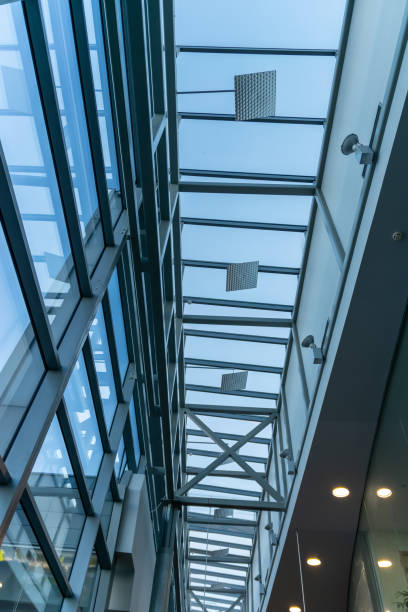 istock glass ceiling in a modern building, airport 1151811446