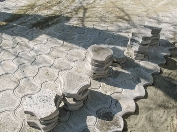 istock The process of laying paving slabs in the square 1151815818