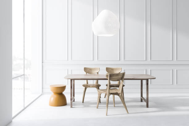 istock White dining room interior with wooden table 1151817151