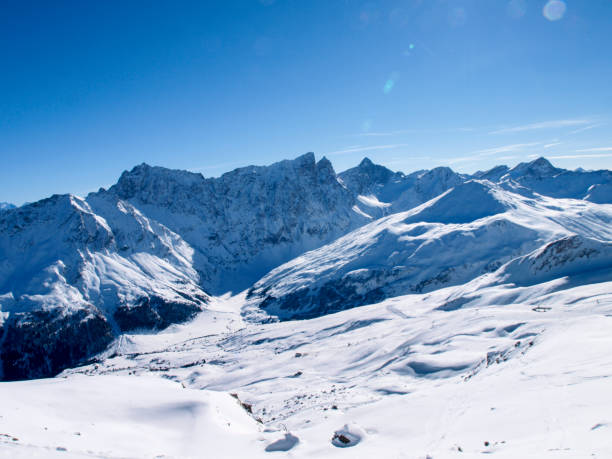 istock Savognin: region, snow-covered mountains and ski slopes 1151820026