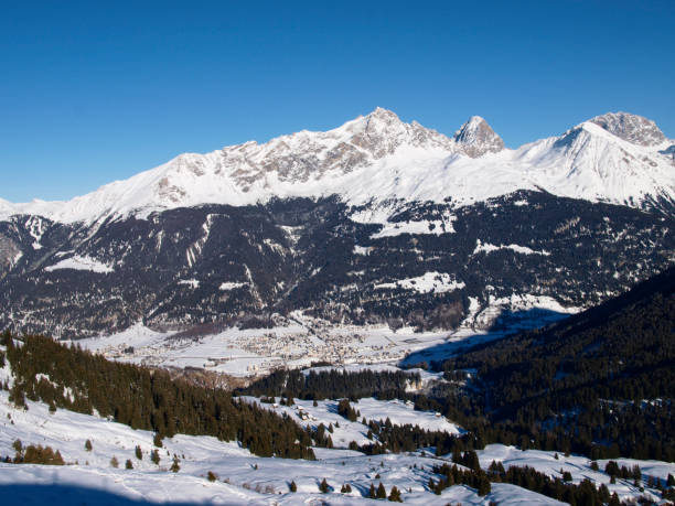 istock Savognin: region, snow-covered mountains and ski slopes 1151820247