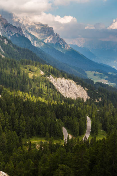 istock Dolomite mountain landscape in Passo di Rolle, Italy. 1151820675