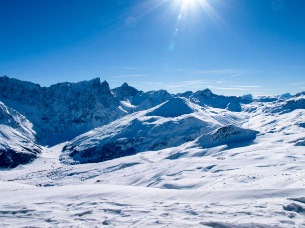 istock Savognin: region, snow-covered mountains and ski slopes 1151820687