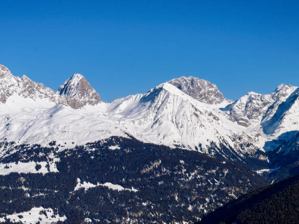 istock Savognin: region, snow-covered mountains and ski slopes 1151822182