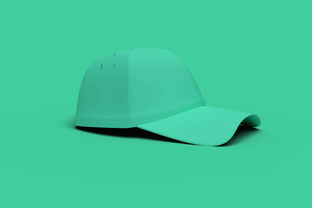 istock Green baseball hat on a green background abstract image. 3D render. 1151822647