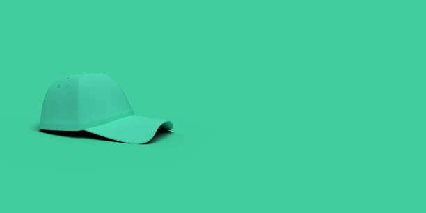 istock Green baseball hat on a green background abstract image. 3D render. 1151823512