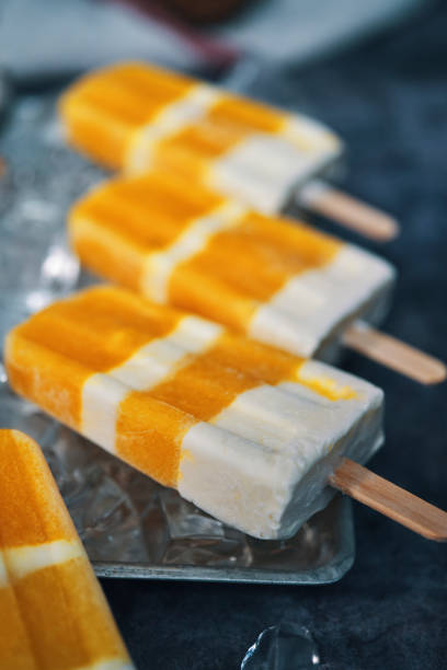 istock Peach Yogurt Ice Cream on Stick 1151826370