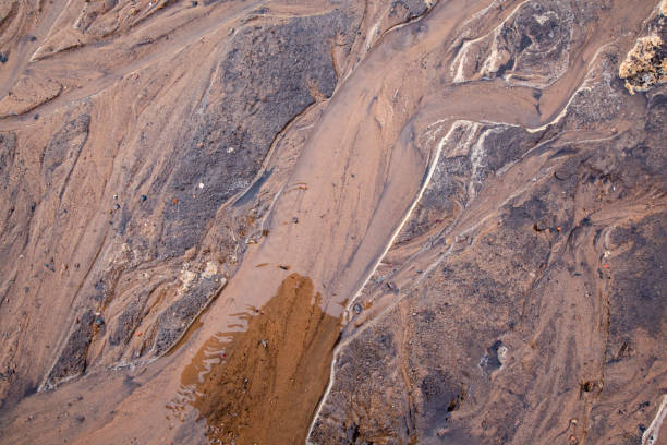 istock Washed sand, the bottom of the stream. 1151826746