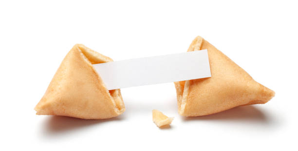 istock Chinese fortune cookies. Cookies with empty blank inside for prediction words. Isolated on white background. 1151829630