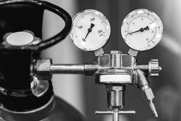 istock Gas cylinders with pressure gauge 1151830626