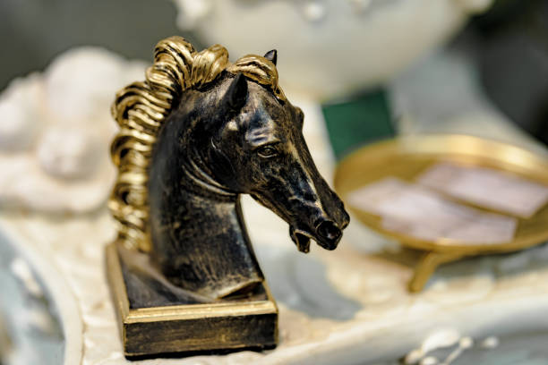 istock Statuette of a horse black 1151830673