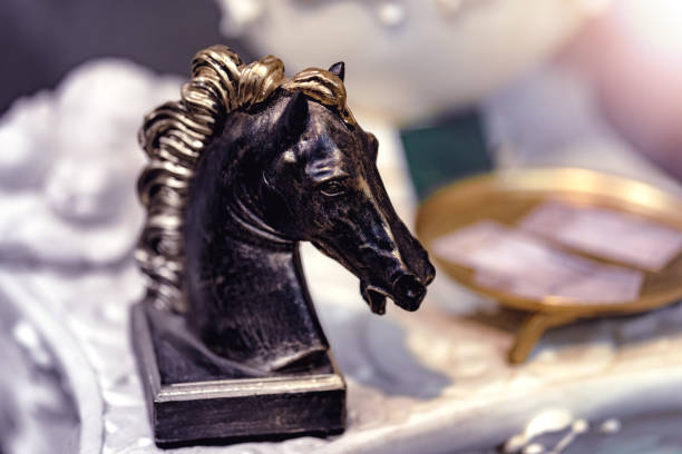 istock Statuette of a horse black 1151830699