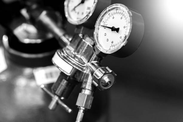 istock Gas cylinders with pressure gauge 1151831593