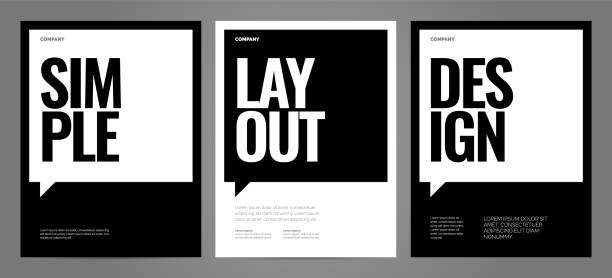 einfaches vorlagendesign mit typografie für poster. - branding stock-grafiken, -clipart, -cartoons und -symbole