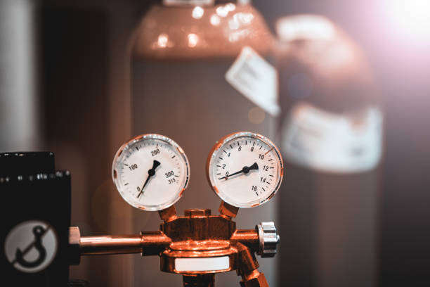 istock Gas cylinders with pressure gauge 1151832107