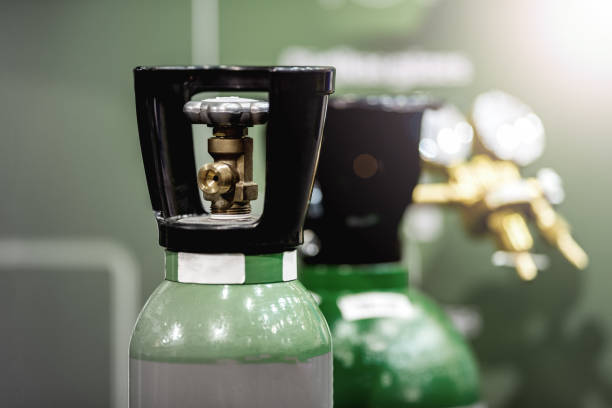 istock Gas cylinders with pressure gauge 1151832339