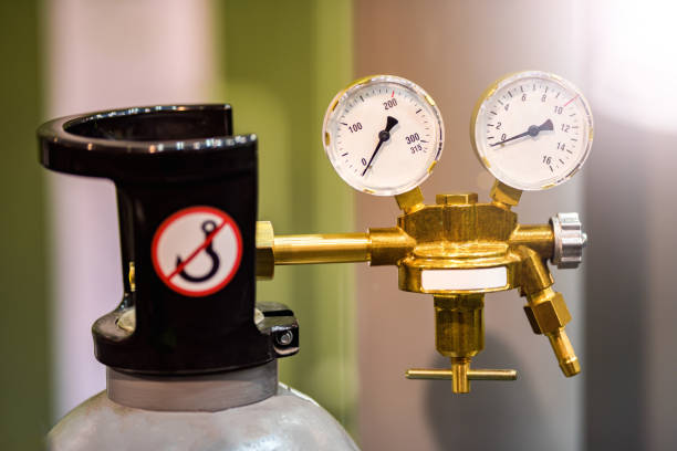 istock Gas cylinders with pressure gauge 1151833331