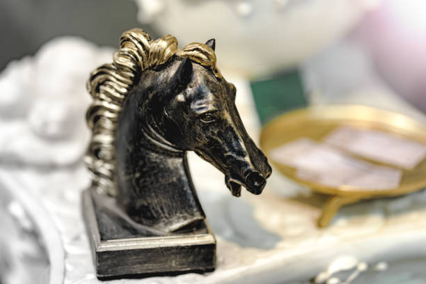 istock Statuette of a horse black 1151833521