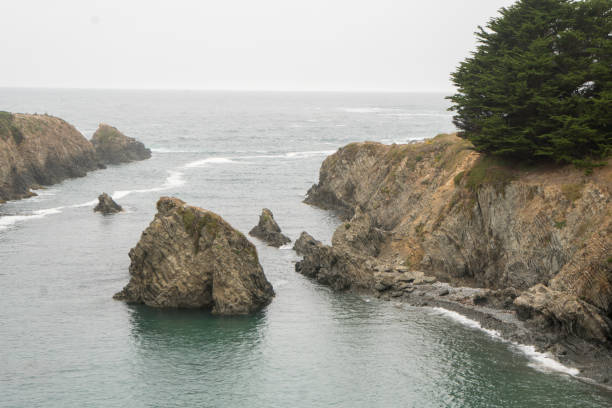 istock Ocean bay landscape with cliffs and islands 1151834655