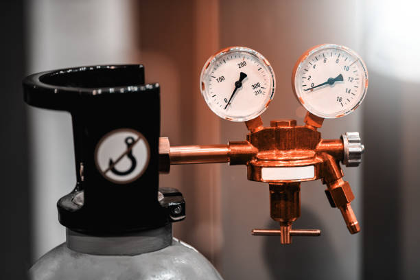 istock Gas cylinders with pressure gauge 1151835579