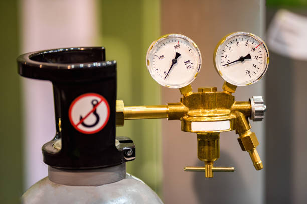 istock Gas cylinders with pressure gauge 1151835865
