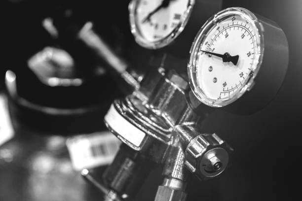istock Gas cylinders with pressure gauge 1151836296