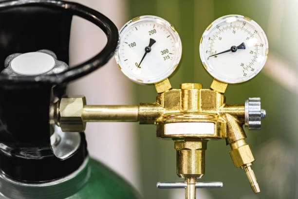 istock Gas cylinders with pressure gauge 1151836359
