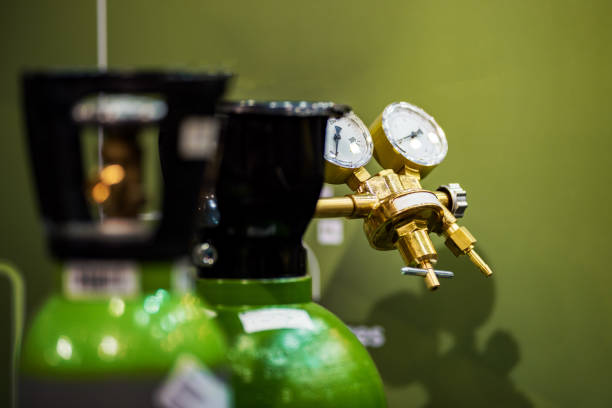 istock Gas cylinders with pressure gauge 1151837392