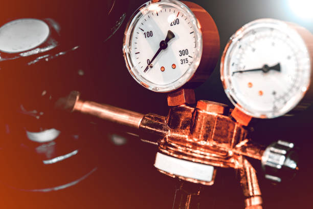istock Gas cylinders with pressure gauge 1151837805