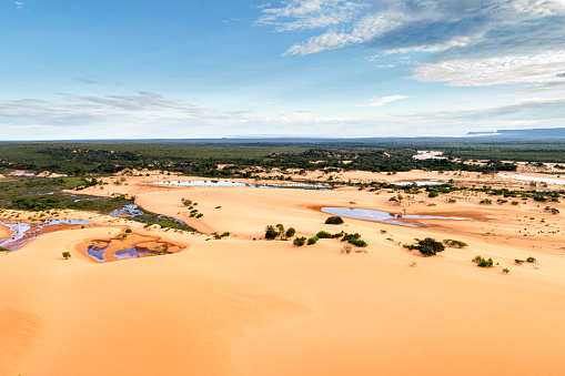 Top view of sand dunes in Jalapão