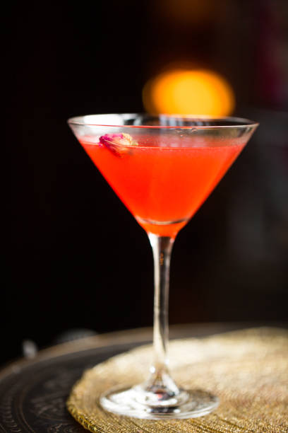 istock Cocktail Martini in bar. Cherry color. Alcohol cocktail. 1151849344