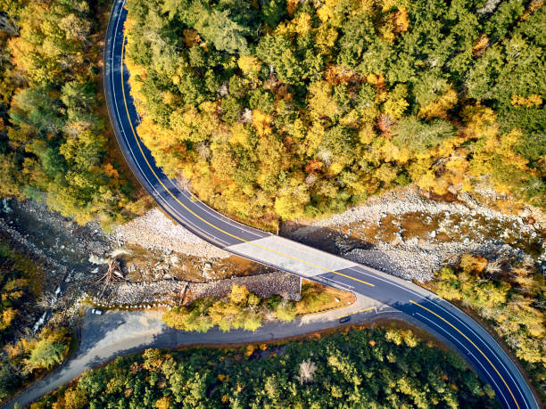 istock Scenic winding highway in autumn 1151851898