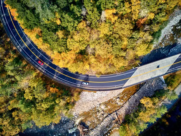 Photo of Scenic winding highway in autumn