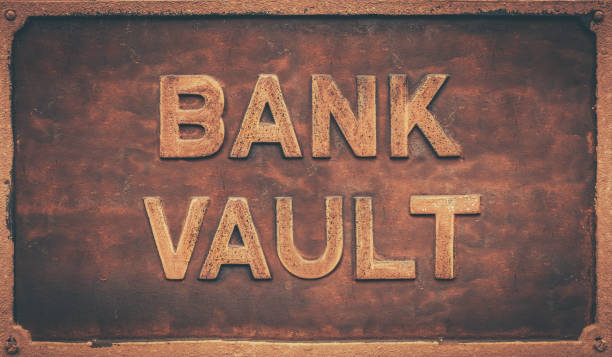 istock Vintage Bank Vault Sign 1151856322