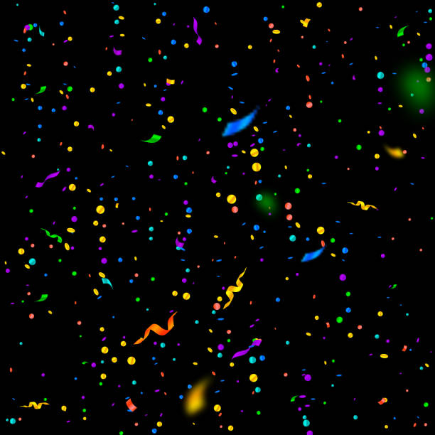istock Streamers and confetti. Colorful tinsel and foil r 1151860915
