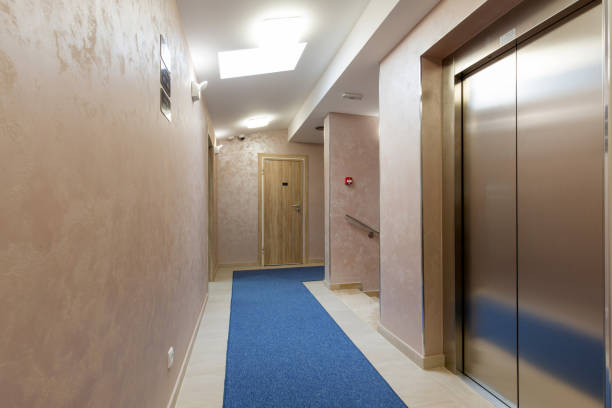 istock Hotel corridor with marble floor 1151862048