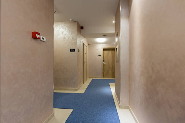 istock Hotel corridor with marble floor 1151862102
