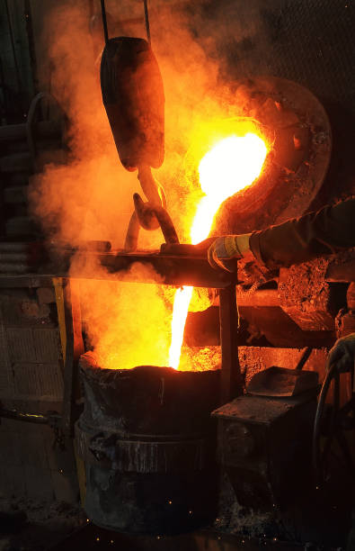 istock Making hot iron in foundry 1151863256