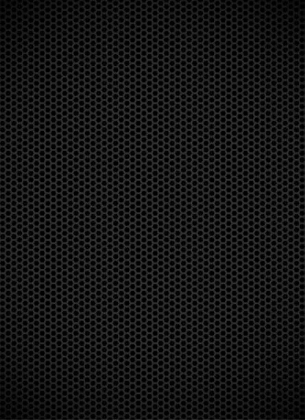 Vector illustration of Black grille background