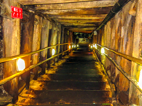 Entrance stairway to underground mine