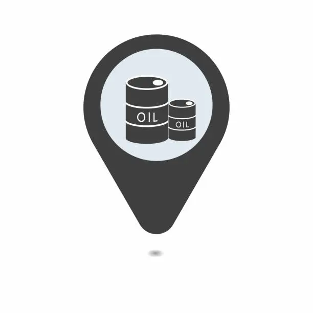 Vector illustration of Small Sign Icons About Oil