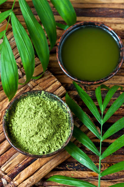 istock Traditional Japanese  tea matcha, top view 1151878303
