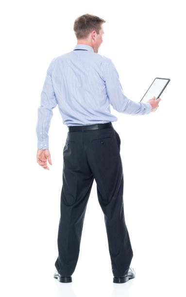 istock Handsome caucasian businessman in nice clothing - using tablet 1151880249
