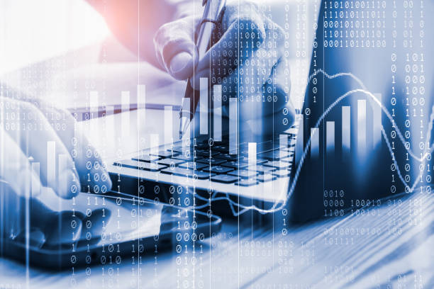 istock Stock market or forex trading graph and candlestick chart suitable for financial investment concept. Economy trends background for business idea and all art work design. Abstract finance background. 1151887708