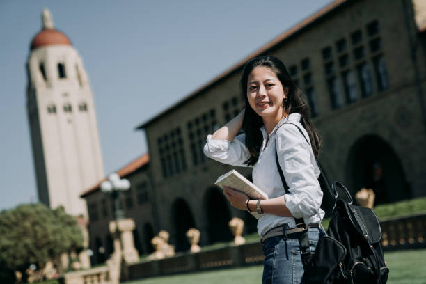 istock Asian female college student study abroad 1151890367