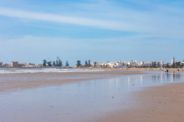 istock Beach in Essaouira Morocco with Buildings 1151893978