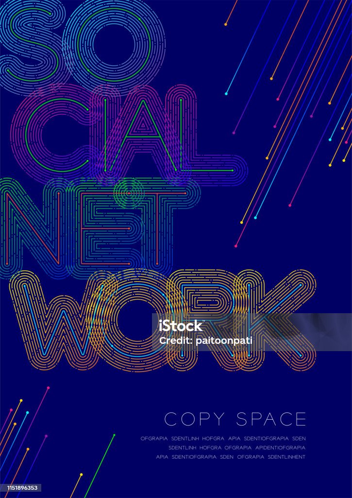 Overlay Poster Example Social Network Big Text Dot And Dash Line Pattern Layer Overlay Poster ...